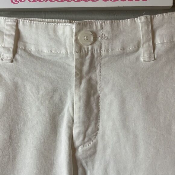 GAP white city shorts 5“ inseam front & back pockets belt loops mid rise size 00 - Picture 3 of 14